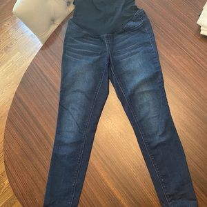Maternity dark blue jeggings